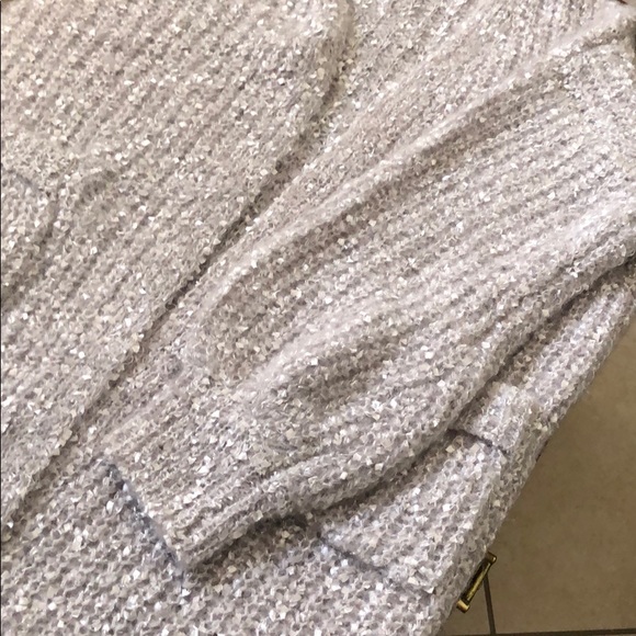 GREY & SILVER CARDIGAN SWEATER - Picture 7 of 8